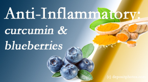 Aurora Chiropractic Center shares recent studies touting the anti-inflammatory benefits of curcumin and blueberries. 