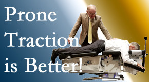 Juneau spinal traction applied lying face down – prone – is best according to the latest research. Visit Aurora Chiropractic Center.