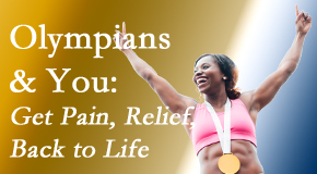 Aurora Chiropractic Center shares stats on injuries Olympians sustained in their careers and beyond to assure the rest of us that we&rsquo;re not the only ones with back pain and knee pain. Chiropractic can help get us back to life!