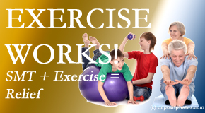 Aurora Chiropractic Center presents new studies that show relief of neck pain and back pain with combined approaches of spinal manipulation and exercise.