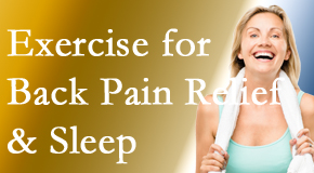Aurora Chiropractic Center shares new research about the benefit of exercise for back pain relief and sleep. 