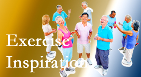 Aurora Chiropractic Center hopes to inspire exercise for back pain relief by listening carefully and encouraging patients to exercise with others.