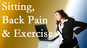 Aurora Chiropractic Center urges less sitting and more exercising to combat back pain and other pain issues.