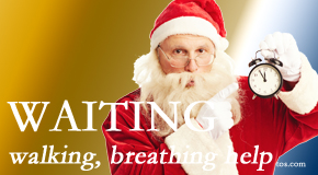 Aurora Chiropractic Center shares how chiropractic back pain patients can cope with the waiting – the liminality of back pain treatment – for relief with breathing and walking.