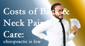 Aurora Chiropractic Center explains the various costs associated with back pain and neck pain care options, both surgical and non-surgical, pharmacological and non-drug. 