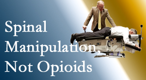 Chiropractic spinal manipulation at Aurora Chiropractic Center is worthwhile over opioids for back pain control.