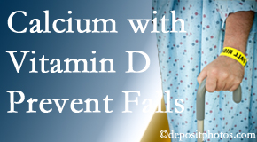 Calcium and vitamin D supplementation may be suggested to Juneau chiropractic patients who are at risk of falling.