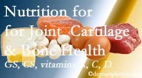 Aurora Chiropractic Center describes the benefits of vitamins A, C, and D as well as glucosamine and chondroitin sulfate for cartilage, joint and bone health. 