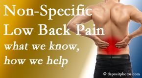 Aurora Chiropractic Center share the specific characteristics and treatment of non-specific low back pain. 