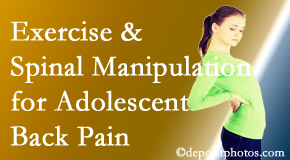 Aurora Chiropractic Center uses Juneau chiropractic and exercise to help back pain in adolescents. 