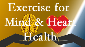 A healthy heart helps maintain a healthy mind, so Aurora Chiropractic Center encourages exercise.