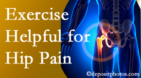 Aurora Chiropractic Center may recommend exercise for hip pain relief along with other chiropractic care options.