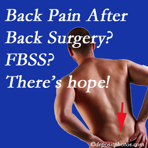 Juneau chiropractic care offers a treatment plan for relieving post-back surgery continued pain (FBSS or failed back surgery syndrome).