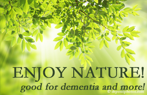 Aurora Chiropractic Center encourages our chiropractic patients to enjoy some time in nature! Interacting with nature is good for young and old alike, inspires independence, pleasure, and for dementia sufferers quite possibly even memory-triggering.